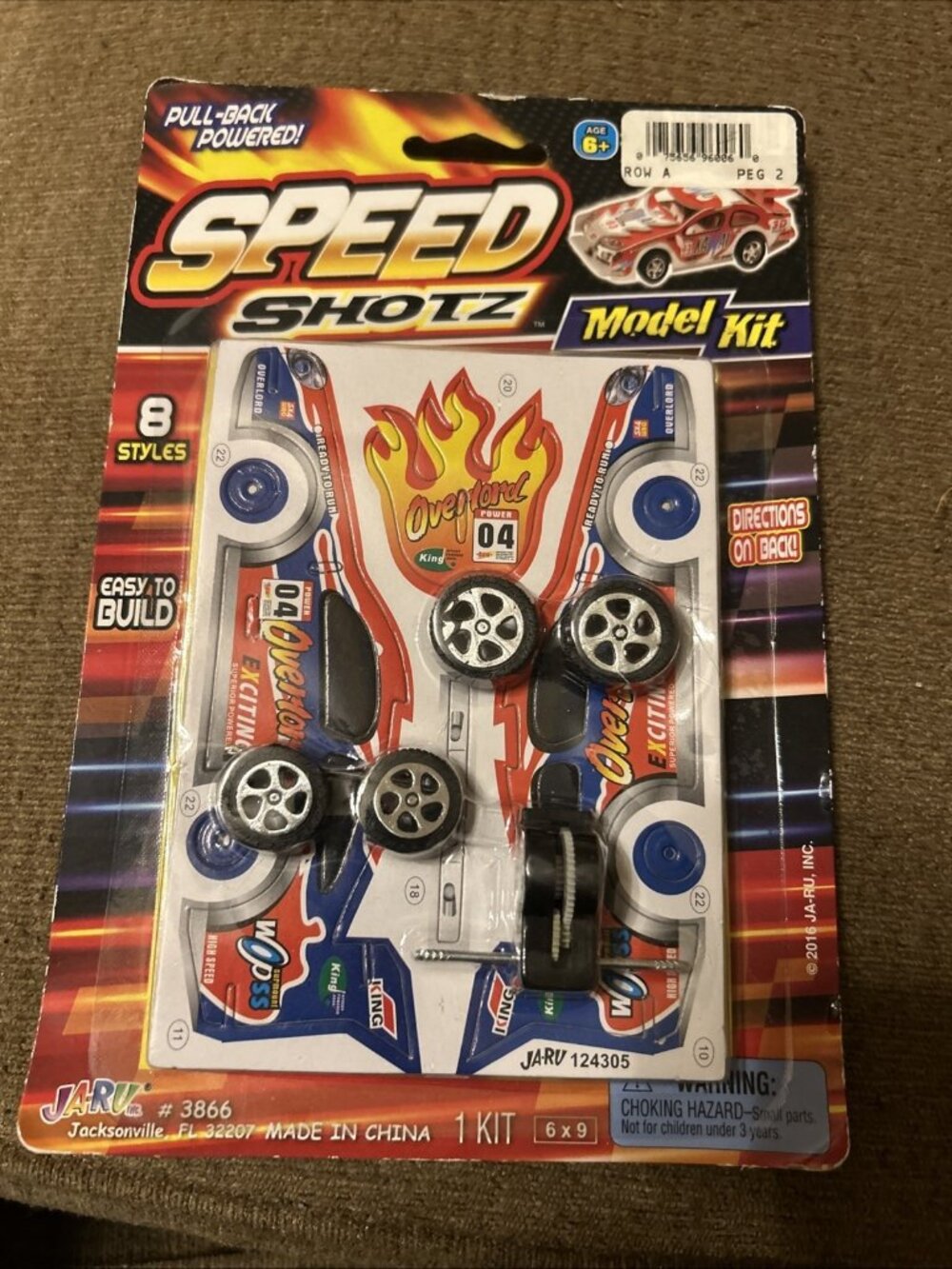 Speed Shotz Model Kit Pull Back Powered Car Overlord Racer Build Your Own Kit